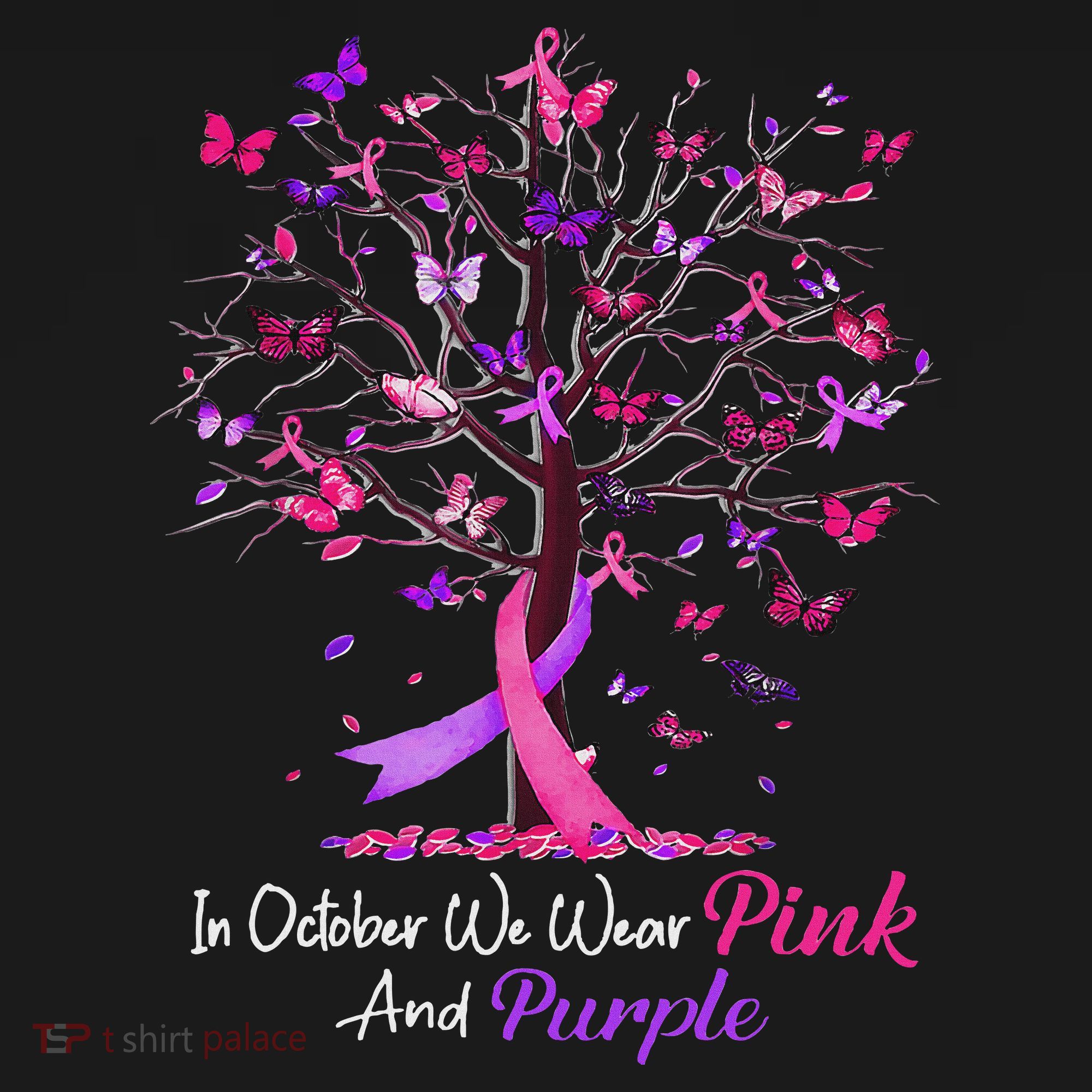 Domestic Violence Breast Cancer Awareness Month Ribbon Tree Mousepad
