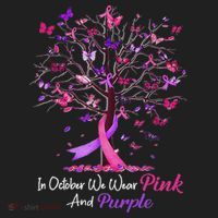 Domestic Violence Breast Cancer Awareness Month Ribbon Tree Golf Towel thumb 3