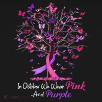 Domestic Violence Breast Cancer Awareness Month Ribbon Tree Women's T-Shirt thumb 6