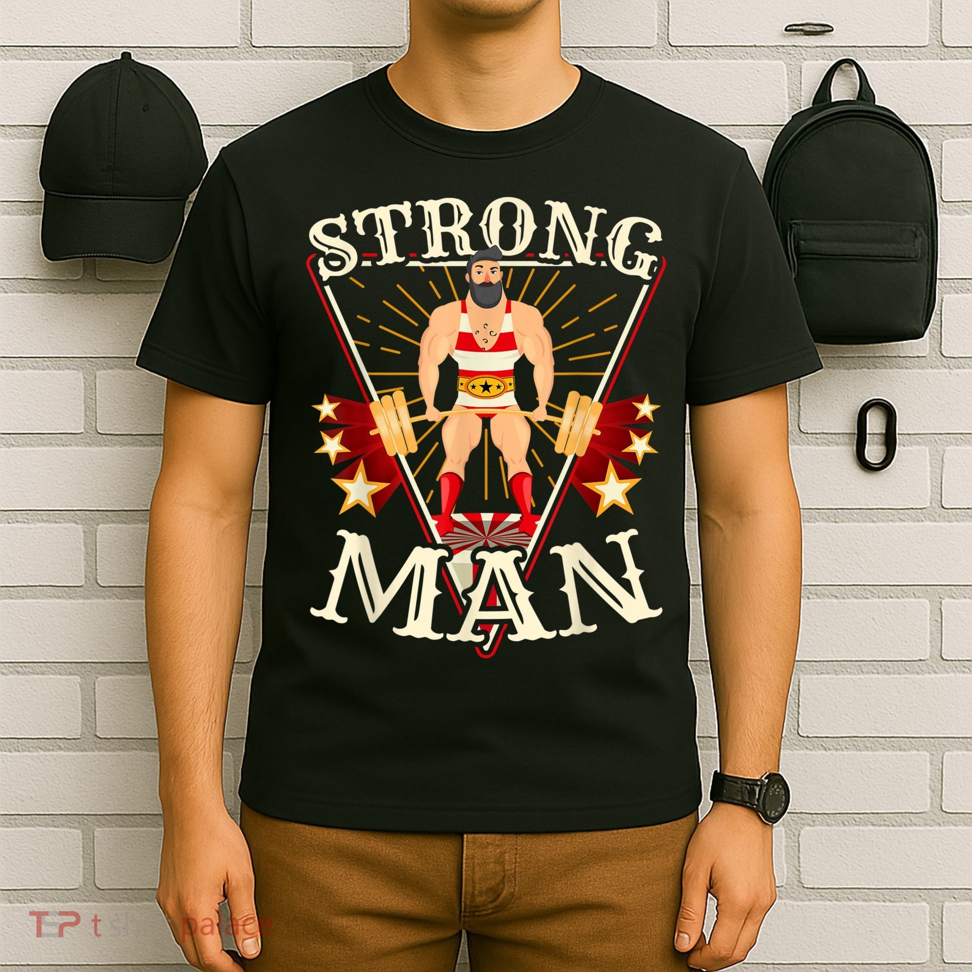 Deadlift Vintage Circus Strongman Costume T-Shirt