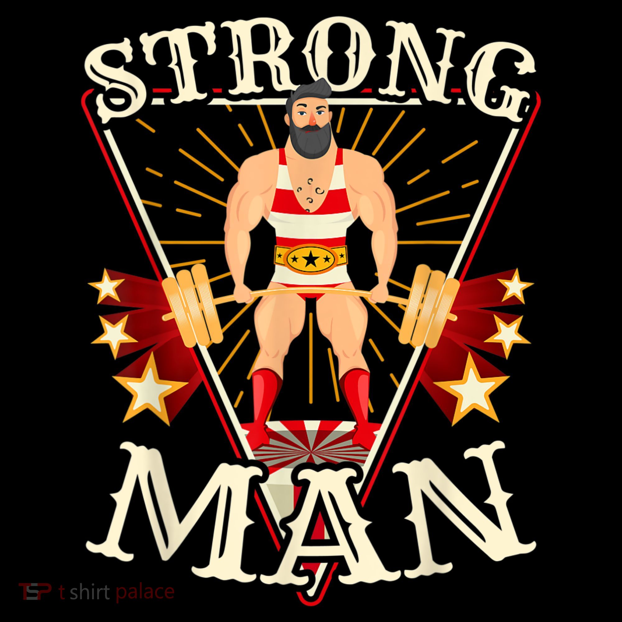 Deadlift Vintage Circus Strongman Costume T-Shirt