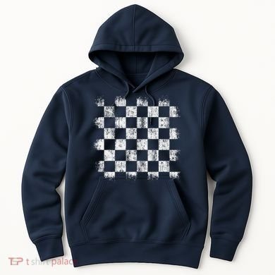 Distressed Vintage Chess Board Gamer Checkered Chess Player Hoodie