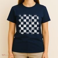 Distressed Vintage Chess Board Gamer Checkered Chess Player T-Shirt thumb 4