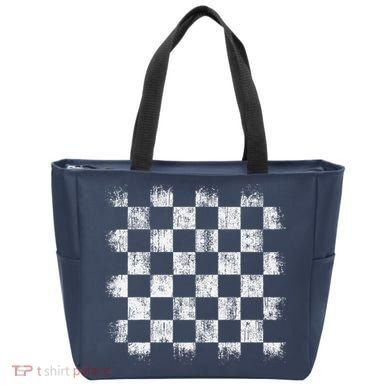 Distressed Vintage Chess Board Gamer Checkered Chess Player Bag