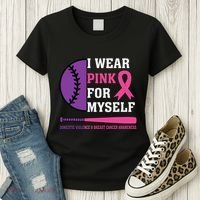 Domestic Violence & Cancer Awareness Women's T-Shirt thumb 3