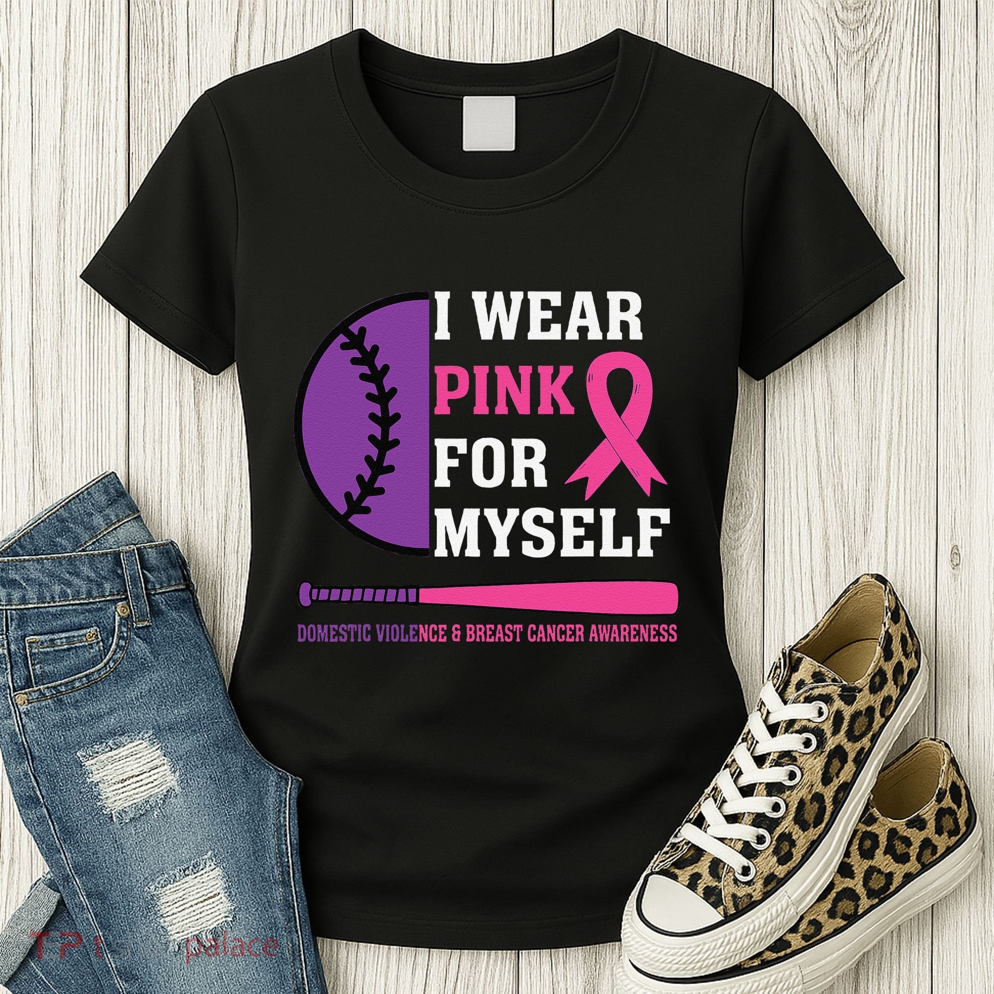 Domestic Violence & Cancer Awareness Women's T-Shirt