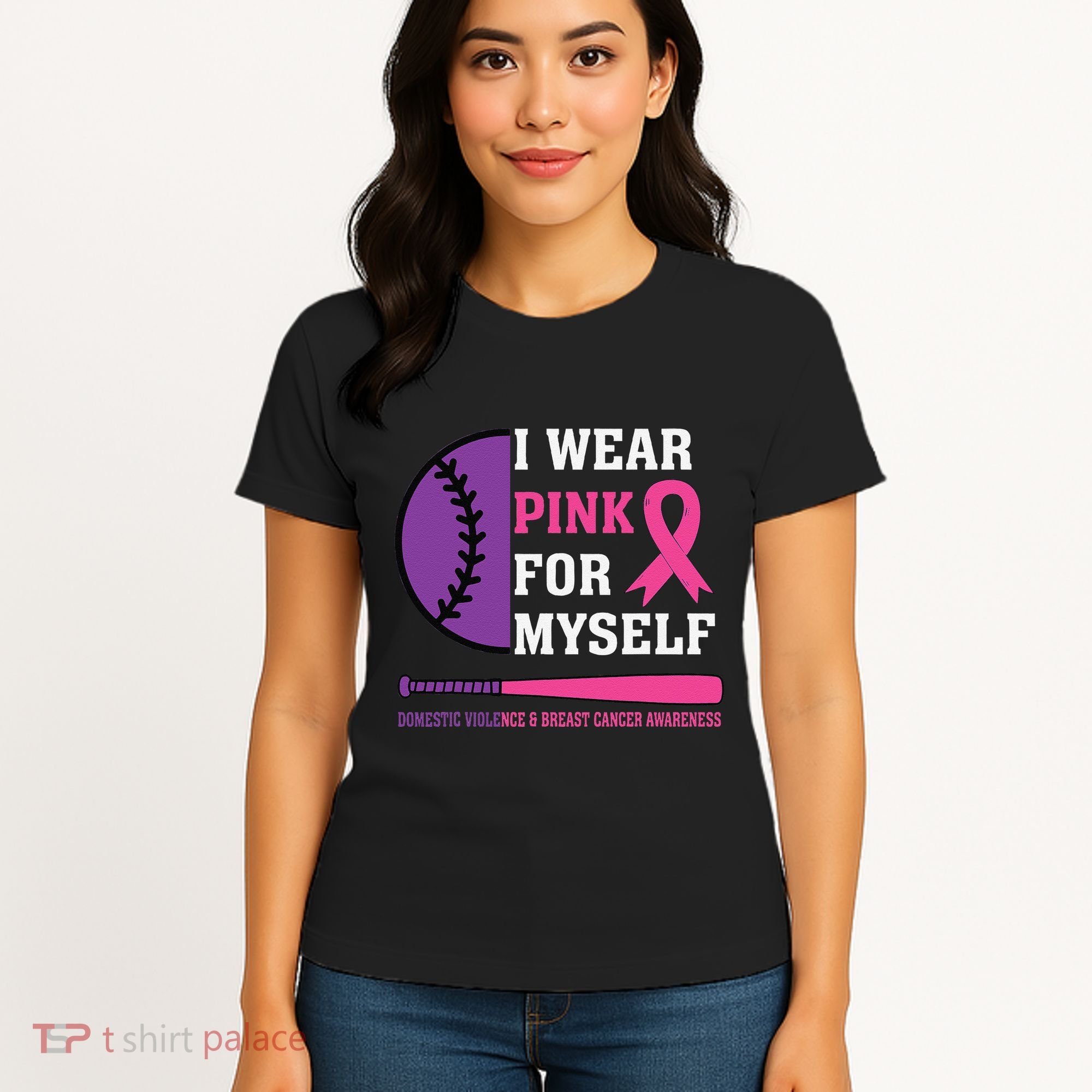 Domestic Violence & Cancer Awareness Women's T-Shirt