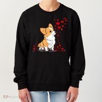 Dog Valentine Cute Corgi ValentineS Day Women's Sweatshirt thumb 0