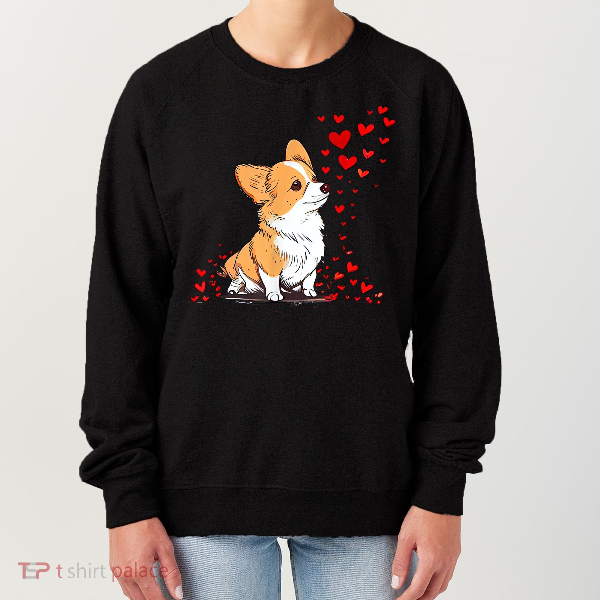 Dog Valentine Cute Corgi ValentineS Day Women's Sweatshirt