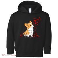 Dog Valentine Cute Corgi ValentineS Day Toddler Hoodie thumb 0