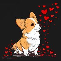 Dog Valentine Cute Corgi ValentineS Day Toddler Hoodie thumb 2