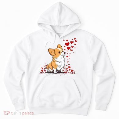 Dog Valentine Cute Corgi ValentineS Day Hoodie