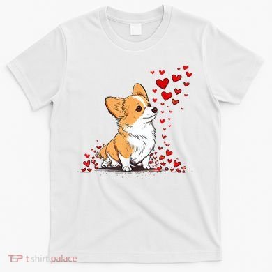 Dog Valentine Cute Corgi ValentineS Day T-Shirt