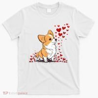 Dog Valentine Cute Corgi ValentineS Day T-Shirt thumb 0