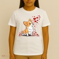 Dog Valentine Cute Corgi ValentineS Day T-Shirt thumb 4