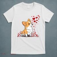 Dog Valentine Cute Corgi ValentineS Day T-Shirt thumb 5