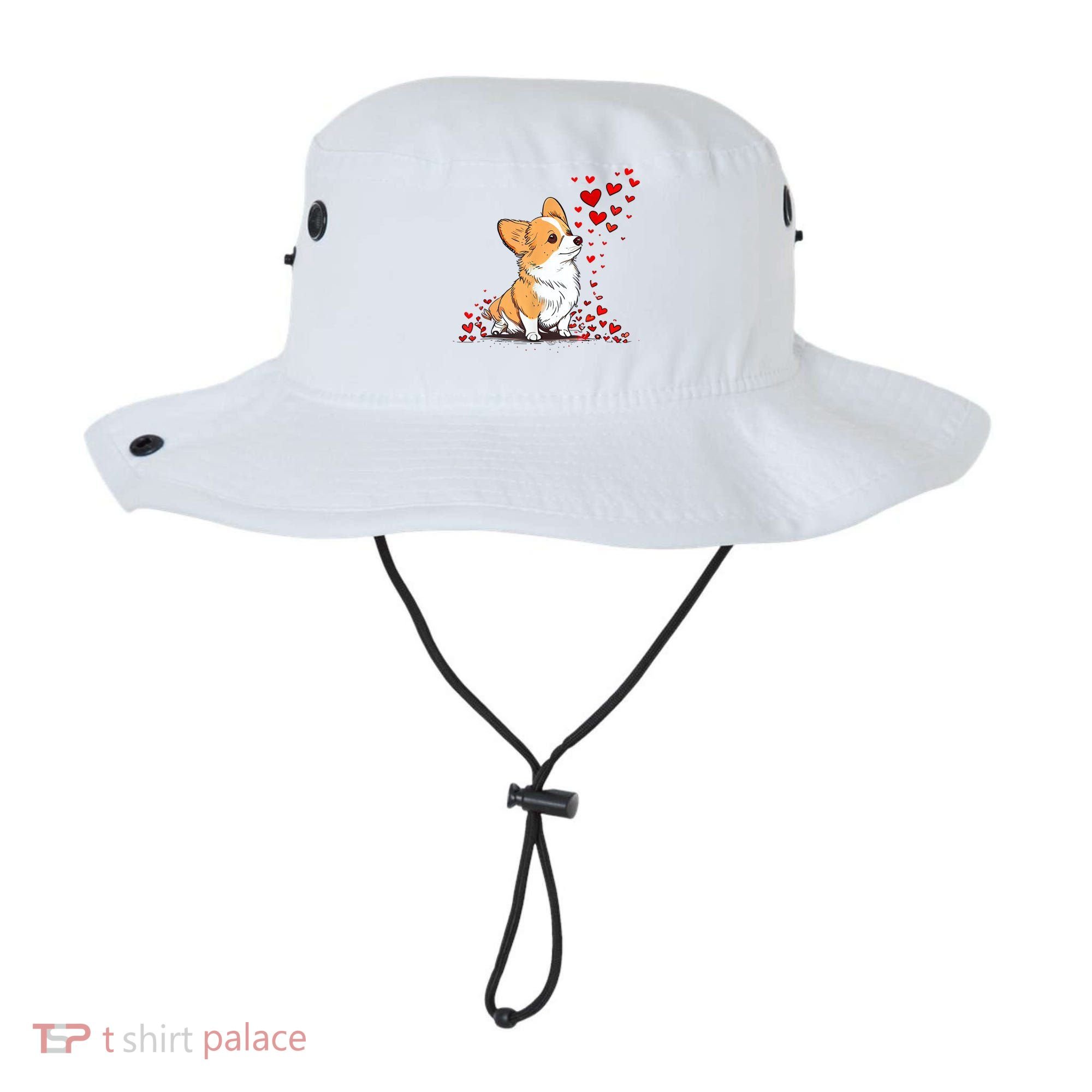 Dog Valentine Cute Corgi ValentineS Day Bucket Hat