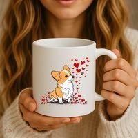 Dog Valentine Cute Corgi ValentineS Day Coffee Mug thumb 3