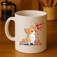 Dog Valentine Cute Corgi ValentineS Day Coffee Mug thumb 4