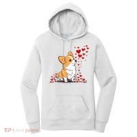 Dog Valentine Cute Corgi ValentineS Day Women's Hoodie thumb 0