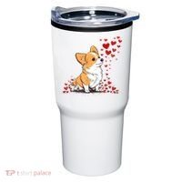 Dog Valentine Cute Corgi ValentineS Day Tumbler thumb 0