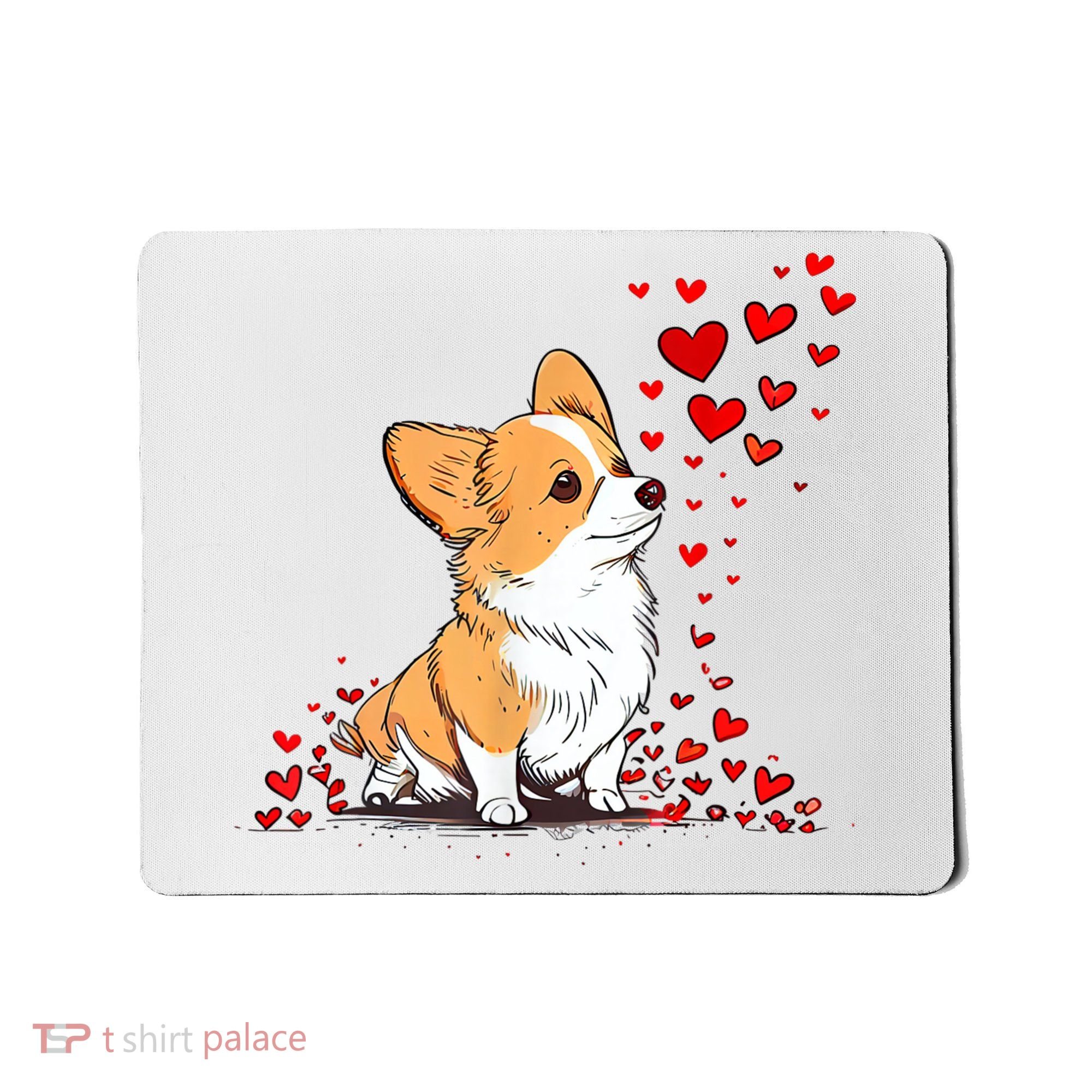 Dog Valentine Cute Corgi ValentineS Day Mousepad