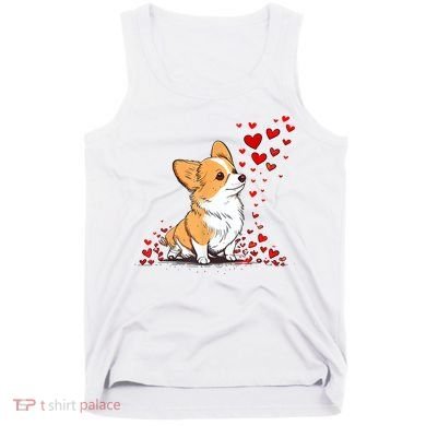 Dog Valentine Cute Corgi ValentineS Day Tank Top