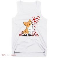 Dog Valentine Cute Corgi ValentineS Day Tank Top thumb 0