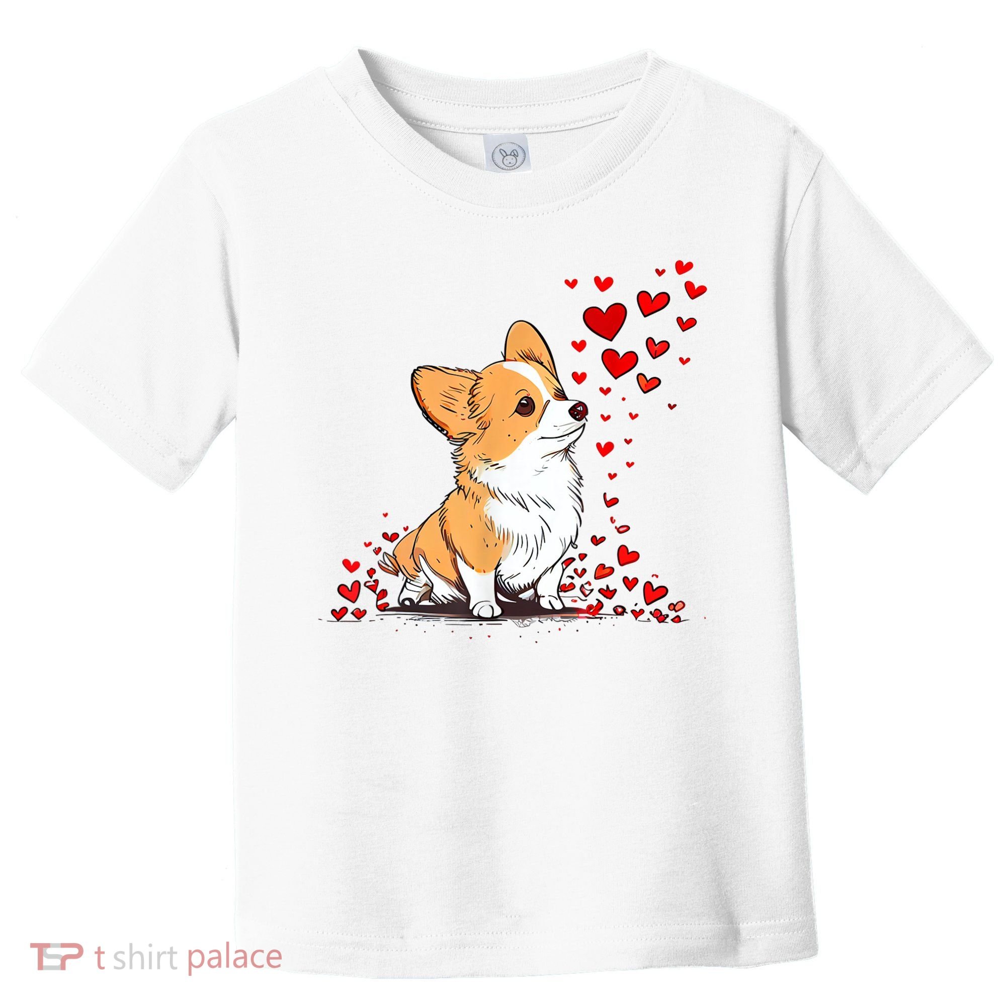 Dog Valentine Cute Corgi ValentineS Day Toddler T-Shirt
