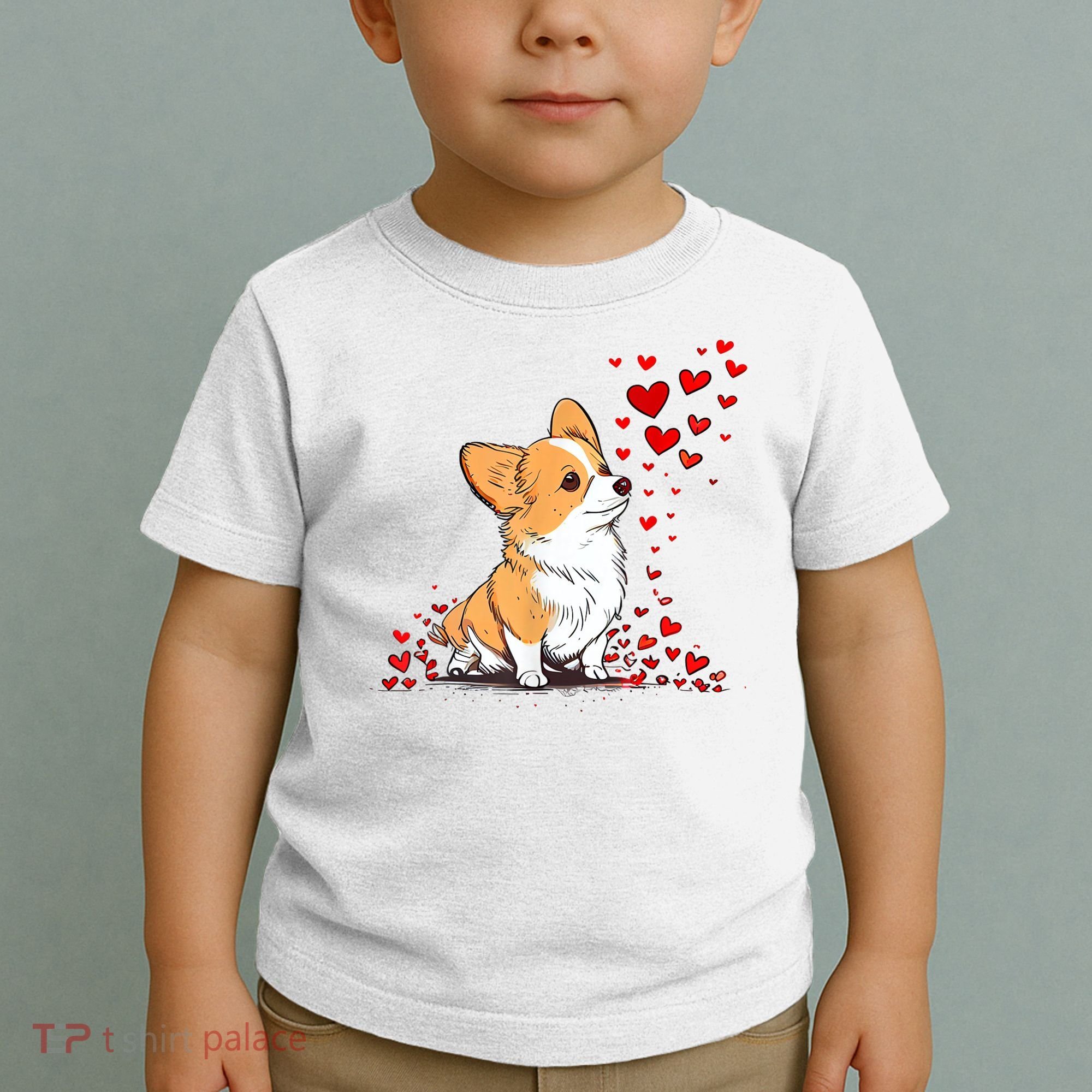 Dog Valentine Cute Corgi ValentineS Day Toddler T-Shirt