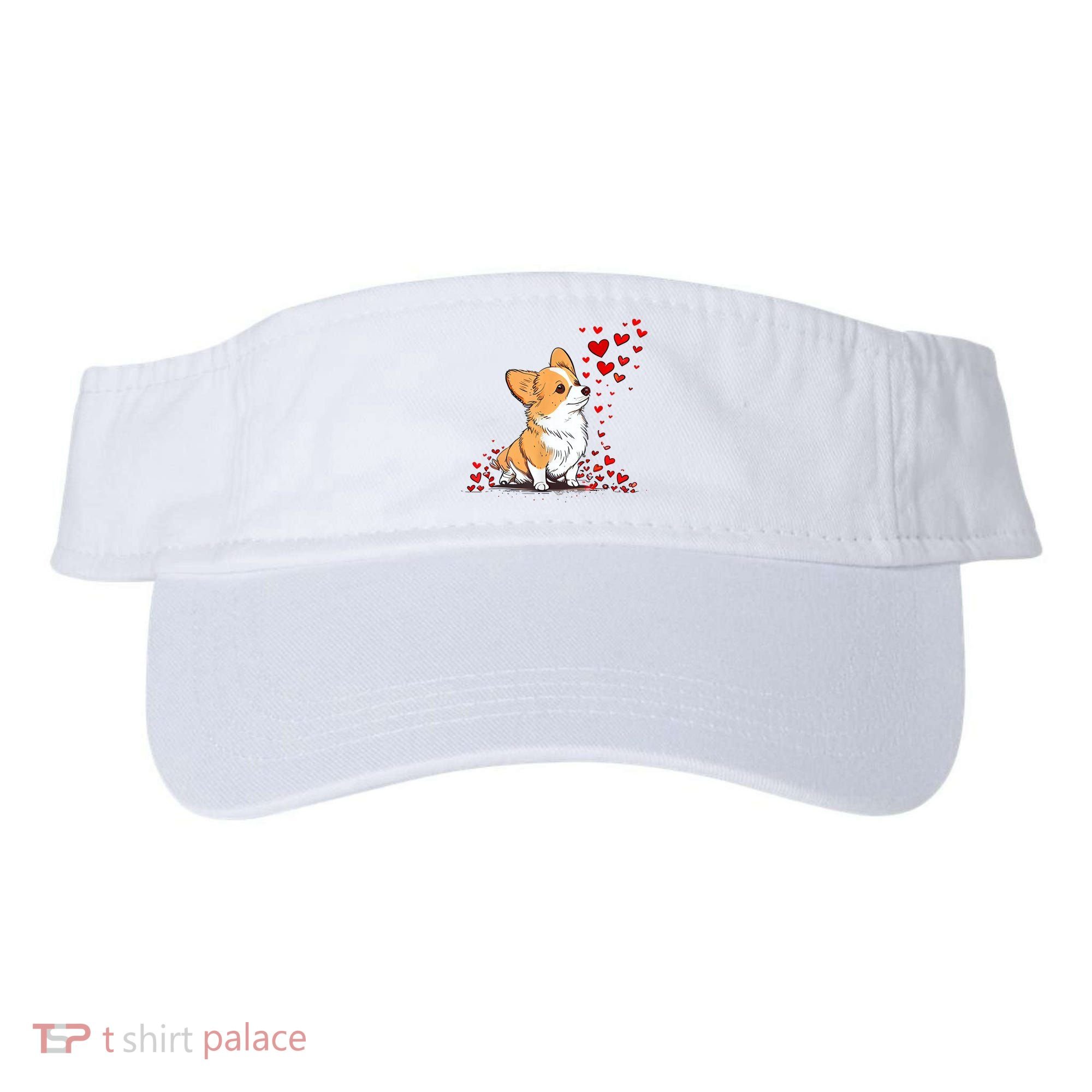 Dog Valentine Cute Corgi ValentineS Day Visor