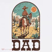 Dad Vintage Cowboy Cowgirl Western Family Matching T-Shirt thumb 7