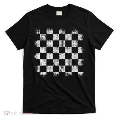 Distressed Vintage Chess Board Player Style T-Shirt