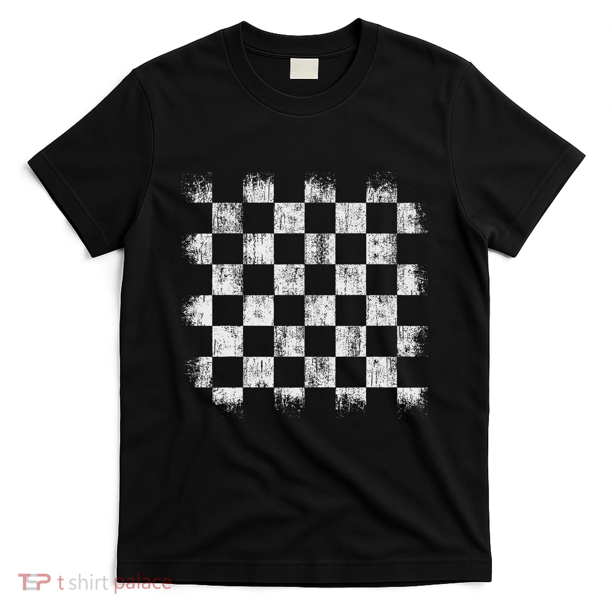 Distressed Vintage Chess Board Player Style T-Shirt