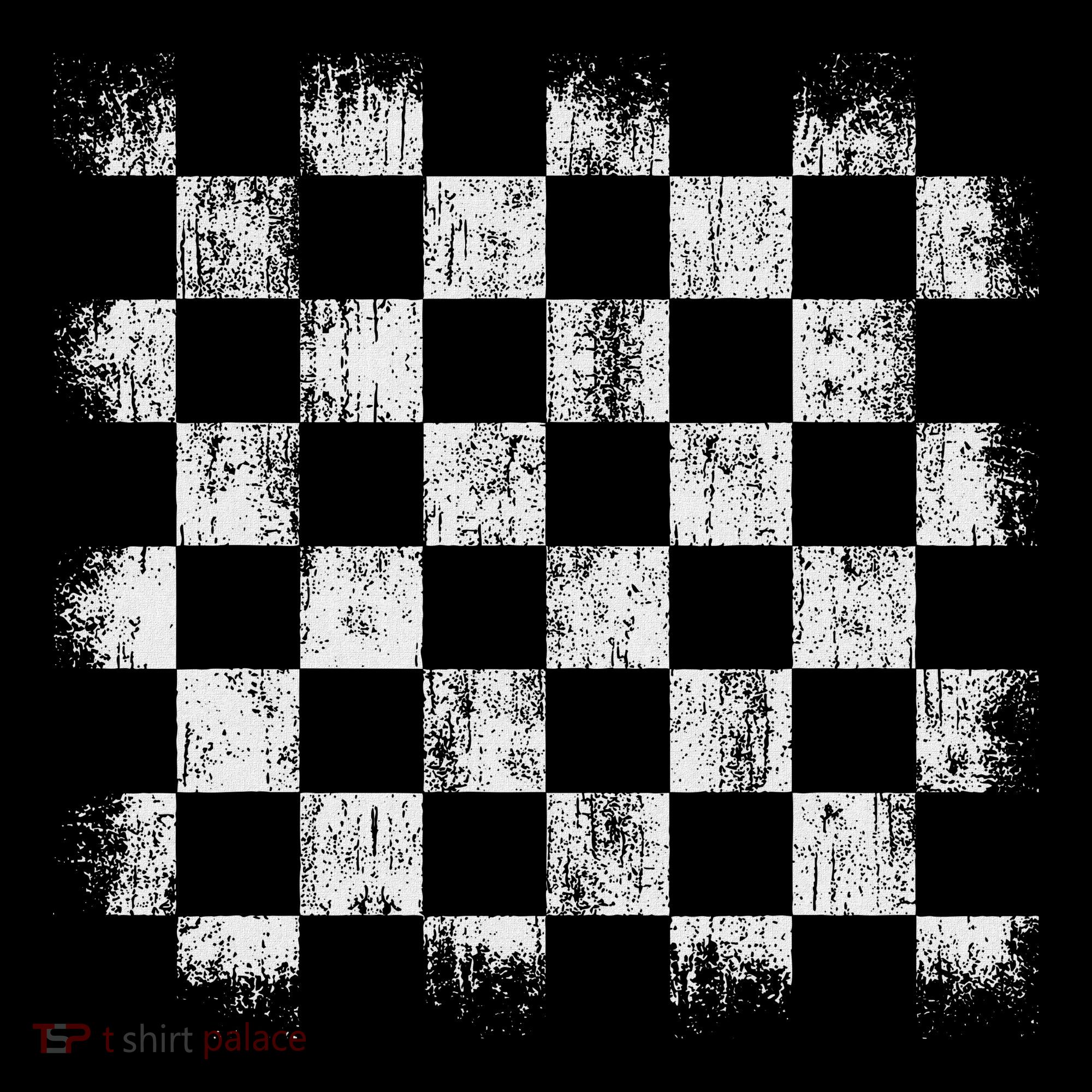 Distressed Vintage Chess Board Player Style T-Shirt