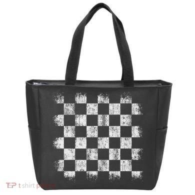 Distressed Vintage Chess Board Player Style Tote Bag