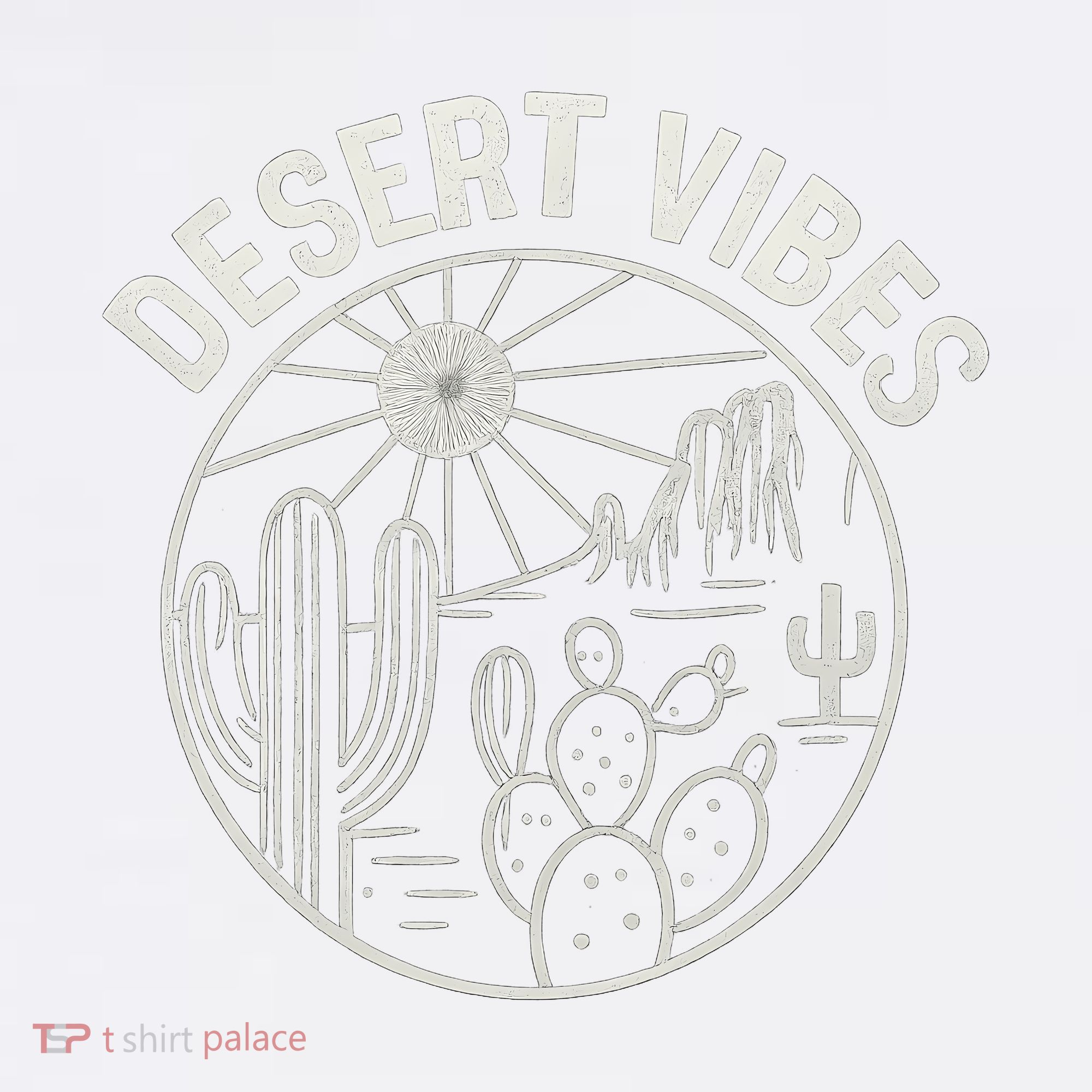 Desert Vibes Comfort Colors Garment-Dyed Hooded Sweatshirt