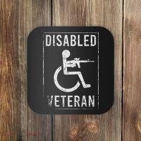 Disabled Veteran Dad Grandpa Veteran Disabled But Deadly Coaster thumb 0