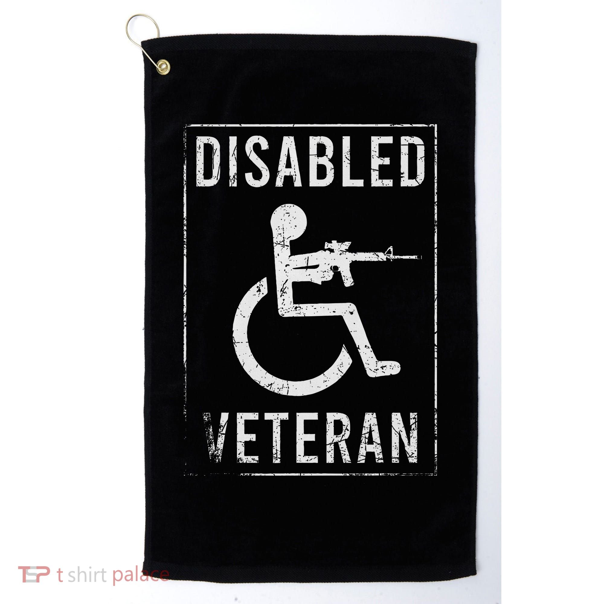 Disabled Veteran Dad Grandpa Veteran Disabled But Deadly Golf Towel