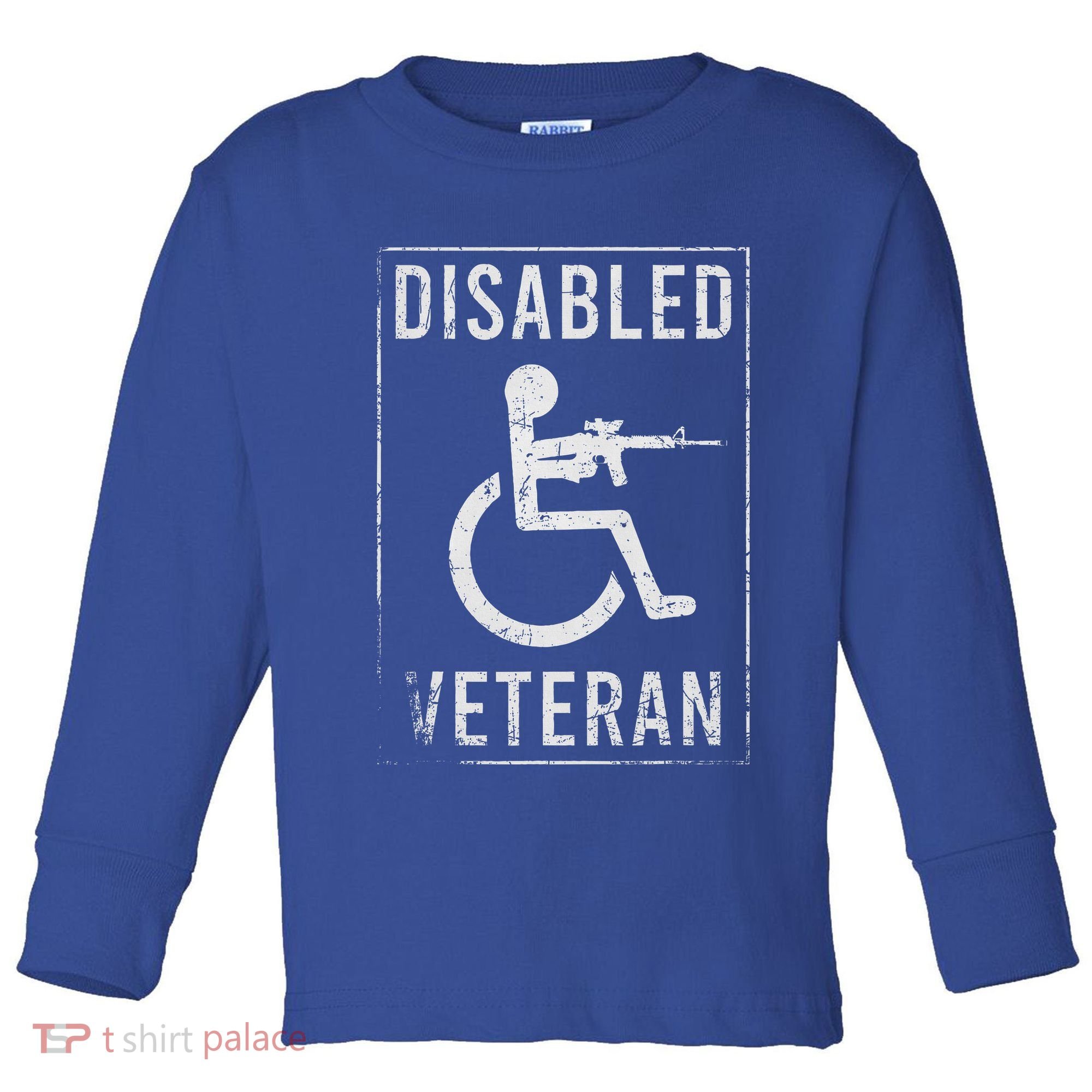 Disabled Veteran Dad Grandpa Toddler Long Sleeve Shirt