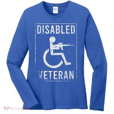 Disabled Veteran Dad Grandpa Women's Long Sleeve Shirt