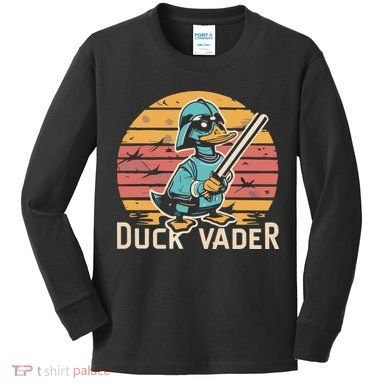 Duck Vader Kids Long Sleeve Shirt