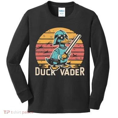 Duck Vader Kids Long Sleeve Shirt