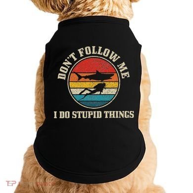 Diver Vintage Funny Shark Diving Gift Doggie Tank