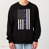 Domestic Violence Fight America Flag Awareness Gift Women's Sweatshirt thumb 0