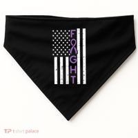 Domestic Violence Fight America Flag Awareness Gift USA-Made Doggie Bandana thumb 0
