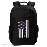Domestic Violence Fight America Flag Awareness Gift Backpack thumb 0