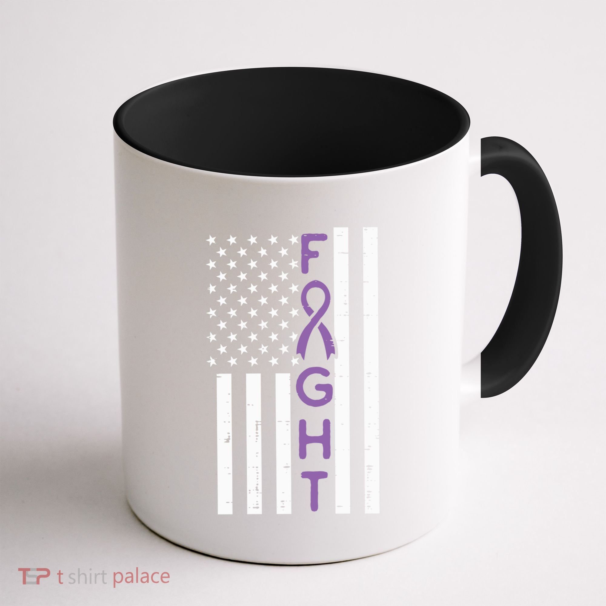 Domestic Violence Fight America Flag Awareness Gift Coffee Mug