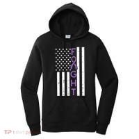 Domestic Violence Fight America Flag Awareness Gift Women's Hoodie thumb 0