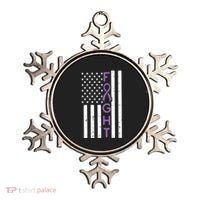 Domestic Violence Fight America Flag Awareness Gift Ornament thumb 0